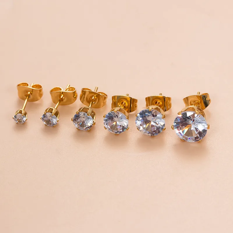 Runde Zirkonia Ohrstecker Edelstahl Helix Knorpel Piercing Schmuck Für Damen