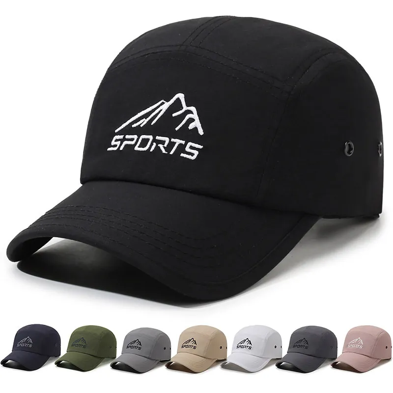 Cappello Baseball 5 Pannelli Asciugatura Rapida Poliestere Ricamo Montagna Sport All'aperto Sole Regolabile
