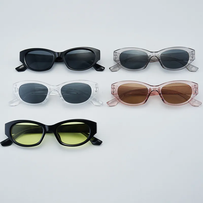 Cat Eye Sunglasses Retro Oval Small Frame PC Frame AC Lens UV400 Protection Streetwear Fashion Glasses For Unisex