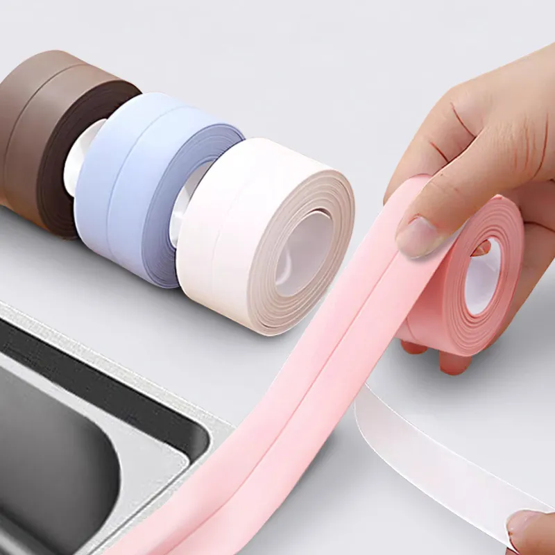 Ruban D'étanchéité Imperméable Anti-moisissure PVC Auto-adhésif Bande D'étanchéité Pour Évier De Cuisine Salle De Bain Coin