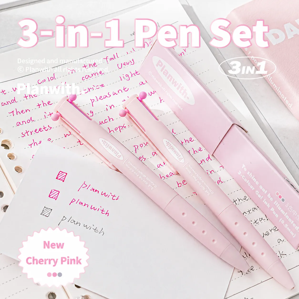 Multicolor Gel Ink Pens Retractable Multi Color Switching Office School Stationery Triangular Matte Body Student Writing
