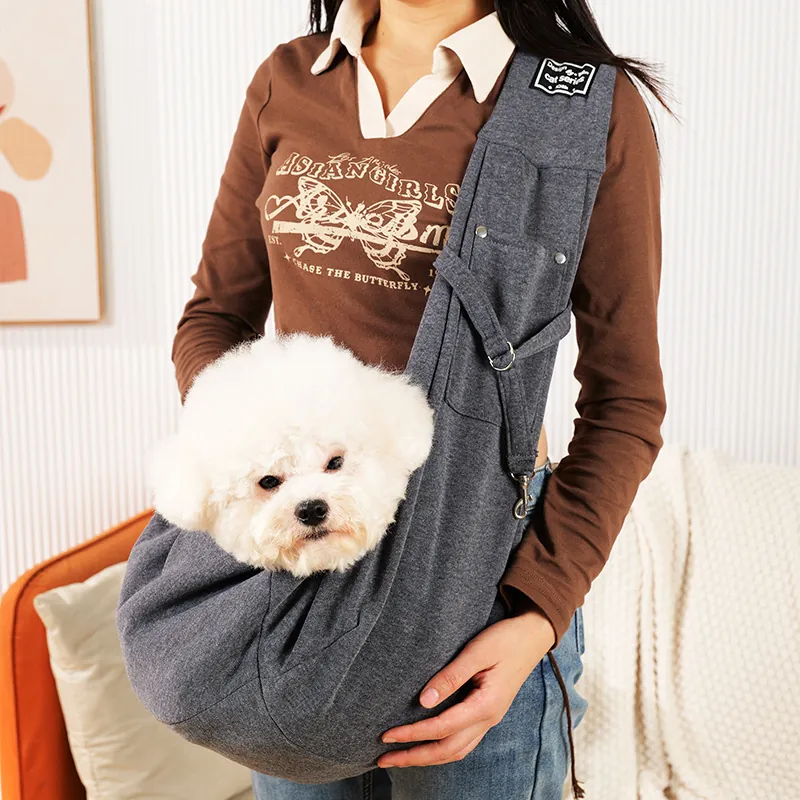 Verstelbare Huisdier Schoudertas Ademende Polyester Draagtas Voor Kleine Honden Katten Outdoor Reizen Draagbare Draagzak