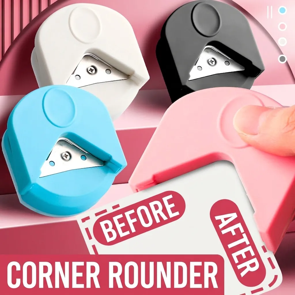 Corner Rounder Cutter Paper Trimmer R4 Radius Metal Blade With Waste Storage For Scrapbooking Cards Photos DIY Craft Tool