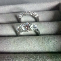 5-star customer review photo by L*****l, image 3 of 3 for Simulated Moissanite Six Prong Adjustable Ring For Women
