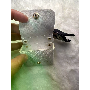 5-star customer review photo by S*****e, image 3 of 3 for Quilted Wave Pattern PU Leather Handbag With Bow Charm
