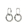 5-star customer review photo by N*****a, image 2 of 2 for Double Loop Geometric Earrings in Stainless Steel with Zircon