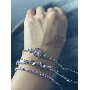 5-star customer review photo by S*****r, image 1 of 3 for Wide Cuff Bangle Bracelet With Colorful Stones For Men Women