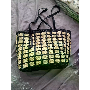 5-star customer review photo by G*****u, image 1 of 2 for Handwoven Straw Half Moon Beach Tote Bag With Zipper