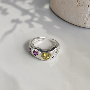 5-star customer review photo by Κ*****ς, image 2 of 7 for 925 Sterling Silver Moissanite Flower Petal Halo Ring