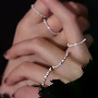 5-star customer review photo by N*****a, image 1 of 2 for Double Loop Geometric Earrings in Stainless Steel with Zircon