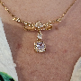 4.6-star customer review photo by J*****k, image 2 of 4 for Stainless Steel Heart Pendant Paperclip Chain Jewelry Set