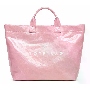 5-star customer review photo by A*****g, image 1 of 1 for Canvas Tote Handbag with Contrast Trim Colorful Letter Design