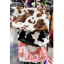 4.3-star customer review photo by M*****t, image 2 of 2 for Cow Print Faux Fur Tote Bag With PU Leather Straps