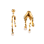 5-star customer review photo by S*****L, image 1 of 1 for Retro Copper Flower Enamel Hoop Earrings For Women
