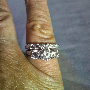 5-star customer review photo by L*****l, image 1 of 3 for Simulated Moissanite Six Prong Adjustable Ring For Women