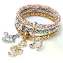 4-star customer review photo by t*****s, image 1 of 1 for Elastic Popcorn Mesh Chain Bracelet with Heart Butterfly Charms