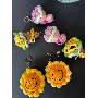 5-star customer review photo by s*****z, image 1 of 9 for Handmade Crochet Keychain Fruit Flower Animal Bag Charm
