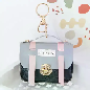 5-star customer review photo by T*****e, image 2 of 3 for Creative Leather Puppy Keychain Cute Cartoon French Bulldog Bag Charm
