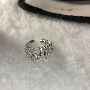 5-star customer review photo by Κ*****ς, image 4 of 7 for 925 Sterling Silver Moissanite Flower Petal Halo Ring
