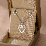 Avis client 4.3-étoile, photo par t*****s, image 25 de 30 pour Ensemble Bijoux Bracelet Jonc Coeur Et Boucles d'Oreilles Titane