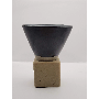 5-star customer review photo by V*****s, image 2 of 3 for Ceramic Coffee Cup With Base Japanese Retro Reactive Glaze