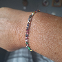 Avis client 5-étoile, photo par L*****l, image 1 de 2 pour Collier Tennis en Zircon Coloré Plaqué Or 18K Pour Femmes