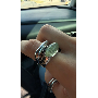 5-star customer review photo by B*****r, image 1 of 2 for Minimalist Stainless Steel Hoop Earrings For Women