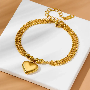 Avis client 4.3-étoile, photo par t*****s, image 5 de 30 pour Ensemble Bijoux Bracelet Jonc Coeur Et Boucles d'Oreilles Titane
